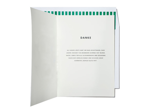 Danksagungskarte zur Hochzeit – ein stilvoller Gruß mit Zitronenillustrationen und schlichtem Design, der bei Ihren Gästen im Toskana-Flair schöne Erinnerungen weckt.