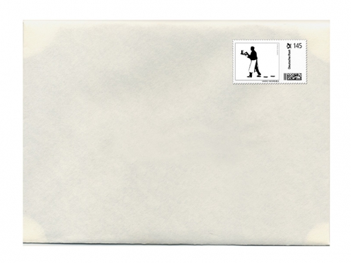 Gestaltungsvorlage für Ihre Briefmarke passend zur Einladungskarte.