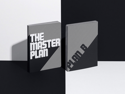 Begehrtes Design Notizbuch Master Plan mit 360° Farbschnitt und Aufdruck auf recyceltem Leder.