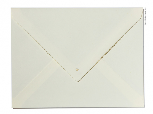 Individuelle Hochzeitseinladung mit Gardasee als Aquarellzeichnung und Goldfolienprägung.
