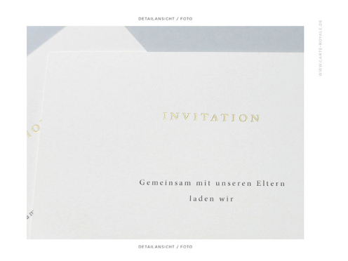 Einladungen gedruckt auf Premium Feinstpapier mit edler 