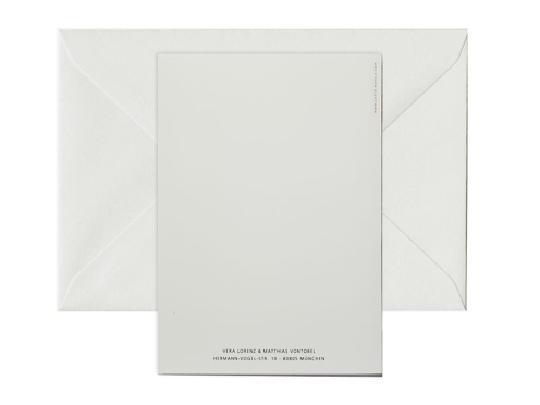 Danksagungskarte zur Hochzeit – ein stilvoller Gruß mit Zitronenillustrationen und schlichtem Design, der bei Ihren Gästen im mediterranen Flair schöne Erinnerungen weckt.