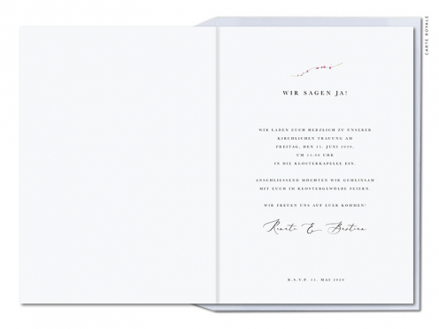 Ein Hauch von Eleganz und Romantik: Die Hochzeitseinladungen 